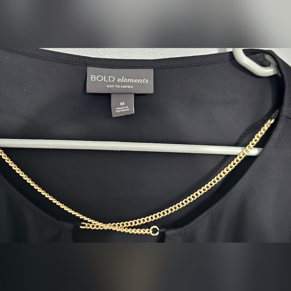 BOLD elements Elegant Black Ruffle Sleeve Blouse - image 2